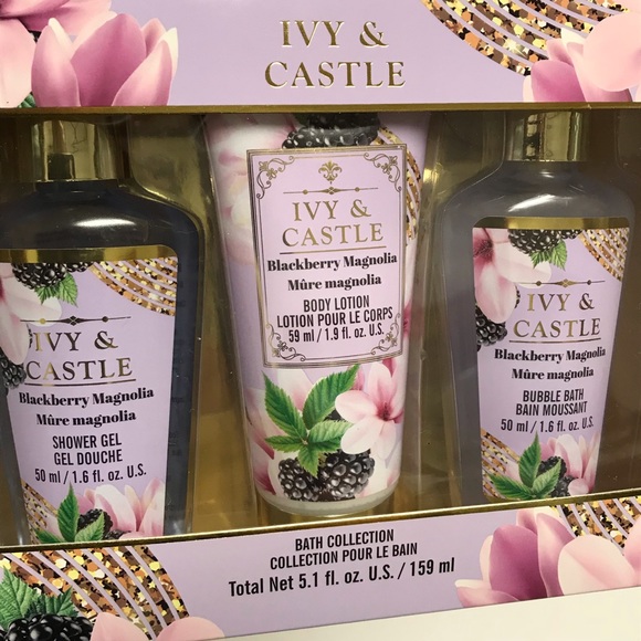 ivy & castle Other - Blackberry Magnolia lotion gel bubble bath set